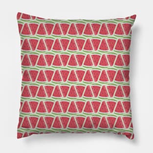 Watermelon Slices Pattern | Watermelons | Summer Fruit | Green and Pink Pillow