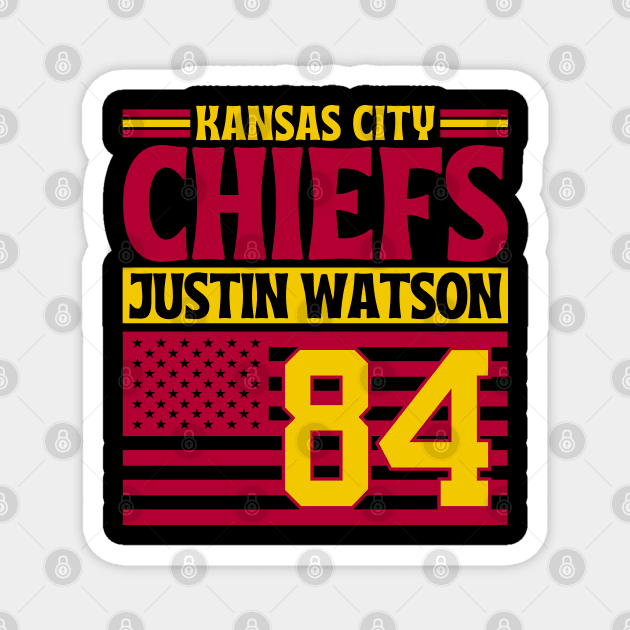 Kansas City Chiefs Watson 84 American Flag Football Magnet by Astronaut.co