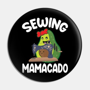 Avocados Hugging Together Happy Sewing Mamacado Mother Mommy Pin