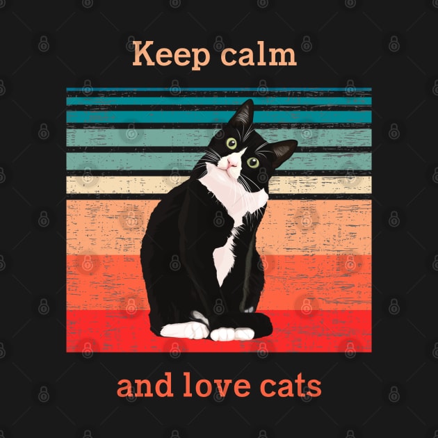 Cat t shirt - Keep calm and love cats by hobbystory