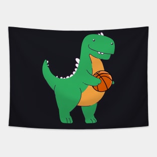 Basketball Dino Kids Tapestry