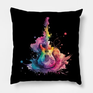 Colorful guitar Pillow