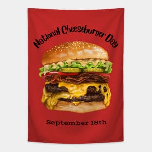 National Cheeseburger Day Tapestry