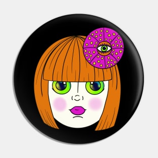 Yayoi Kusama Inspired Baby Doll-Red Hair Pin