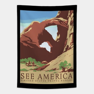 See America Travel Design Tapestry