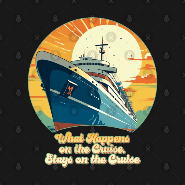 What Happens on the Cruise, Stays on the Cruise Design by DanielLiamGill