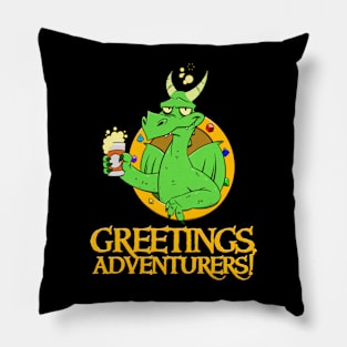 Greetings Adventurers! Drunk’n Dragon Pillow