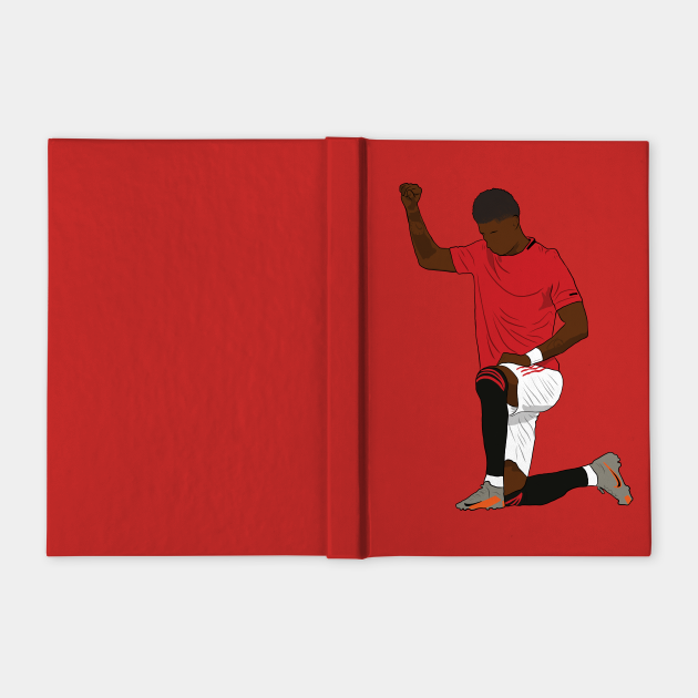 Marcus Rashford Kneeling Black Power Fist - Marcus ...