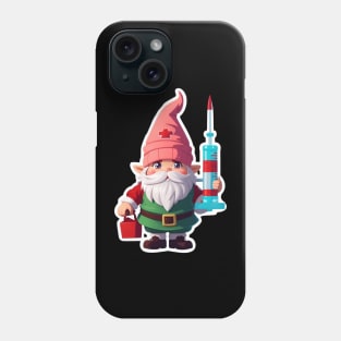 Christmas Nurse Santa Gnome Phone Case