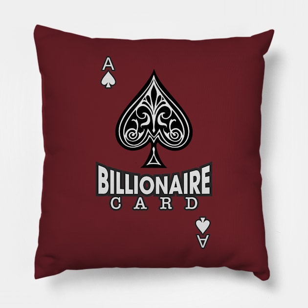 Billionaire Card Pillow by Markyartshop