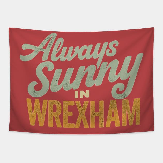 Always Sunny in Wrexham - Vintage Style Tapestry by Retro Travel Design