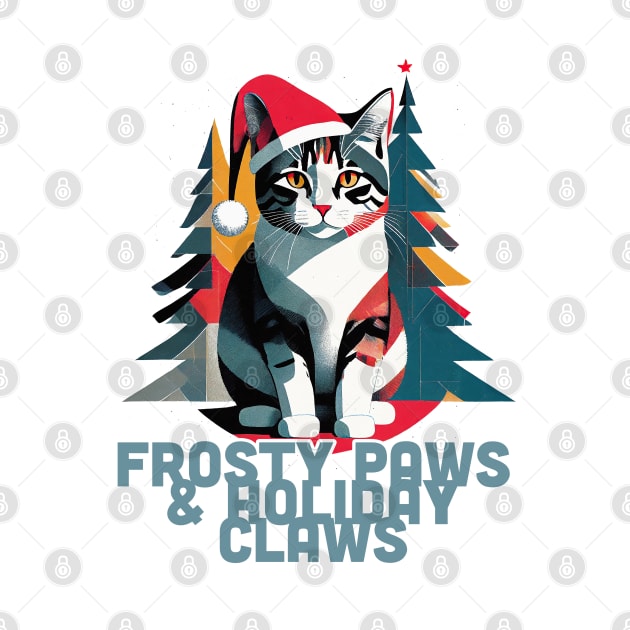 Frosty Paws and Holiday Claws by KittyKanvas Creations