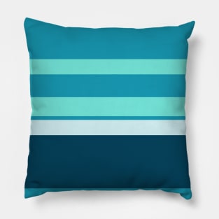 An incredible fuse of Ice, Tiffany Blue, Blue-Green and Midnight Green (Eagle Green) stripes. Pillow