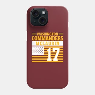 Washington Commanders McLaurin 17 American Flag Football Phone Case