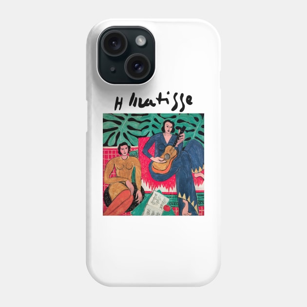 Henri Matisse The Music Phone Case by walltowall