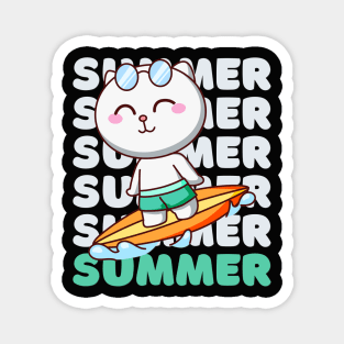 Beach summertime swimming pool time sun bathing fun chill summer vacation Magnet