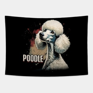 Poodle Pomp Canine Charm, Tee Trendsetter Extravaganza Tapestry