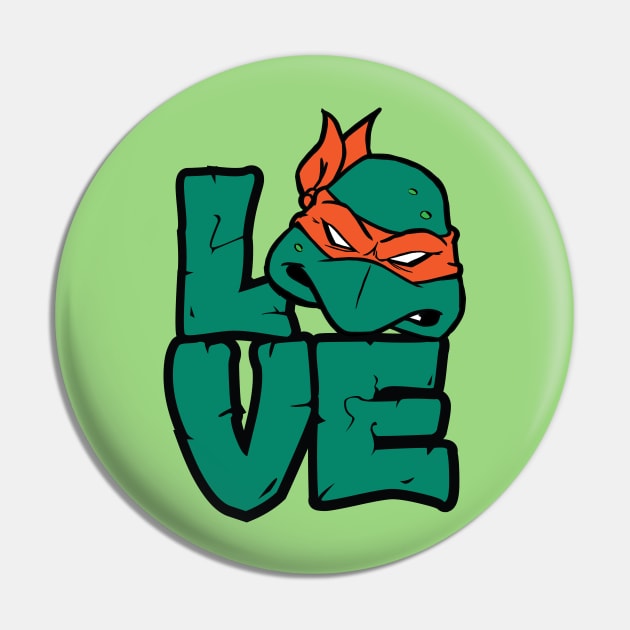 Turtle Love (Michaelangelo) Pin by RobRetiano