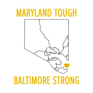 Maryland Tough Baltimore Strong Francis Scott Key Bridge T-Shirt