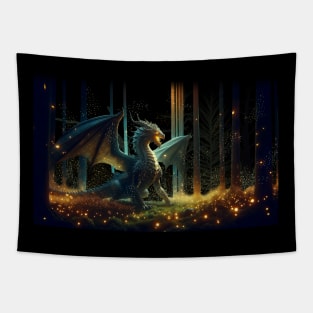 Dragon Mythological Dragon Lovers Forest Tapestry