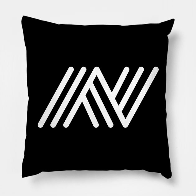 N Lineart Logo Pocket Pillow by silentboy