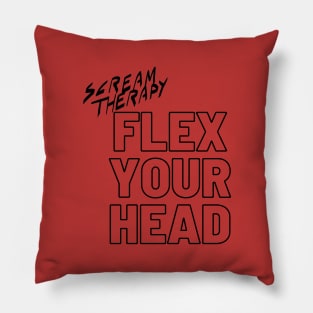 Scream Therapy Flex Your Head podcast design Pillow