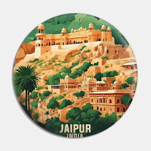 Jaipur India Vintage Tourism Travel Pin