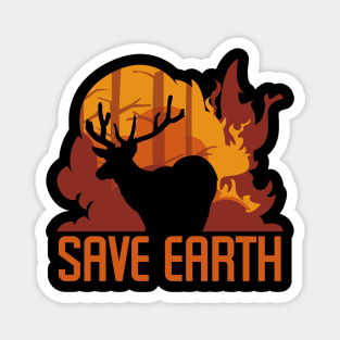 Save Earth, Rescue Animals for men women dad mom Premium T-Shirt Magnet