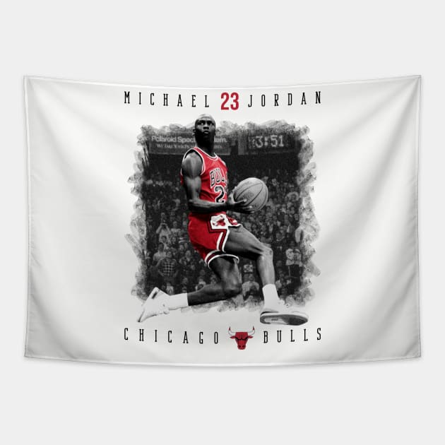 Michael Jordan 23 Chicago Bulls Tapestry by Diamond Creative