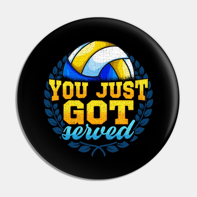 You Just Got Served Volleyball Player Serve Pun Pin by theperfectpresents