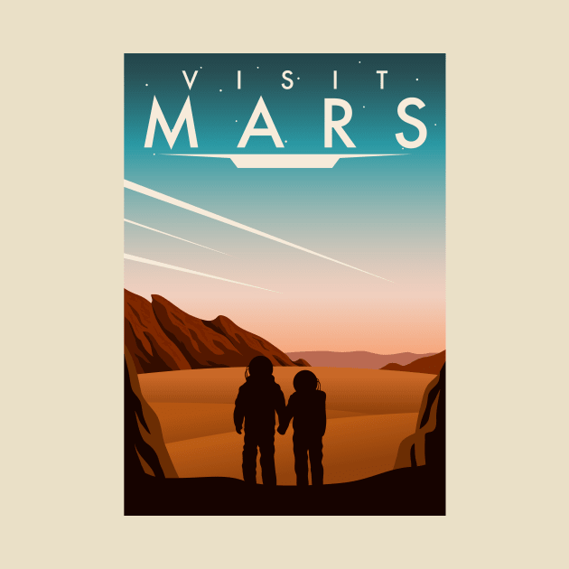 Visit Mars | Futuristic Tourism Poster by SLAG_Creative