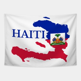 Haiti Map Flag Tapestry
