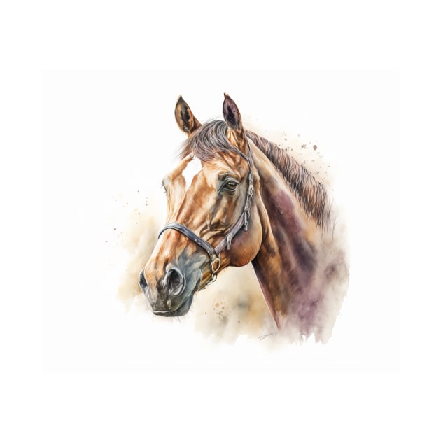 Horse Watercolour Painting by TheArtfulAI