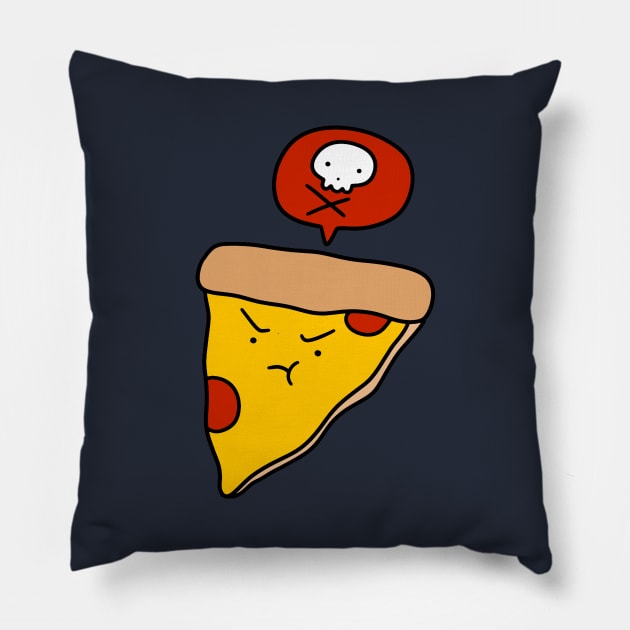 Angry Death Pizza Pillow by saradaboru