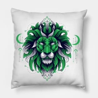 lion head golden Pillow