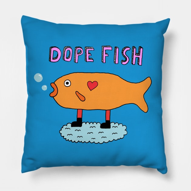 Dope Fish Pillow by saif