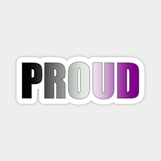 Asexual Flag 'PROUD' Magnet