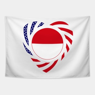 Indonesian Multinational Patriot Flag Series (Heart) Tapestry