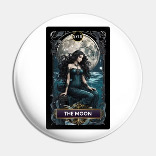 The Moon Card from The Mermaid Tarot Deck Pin