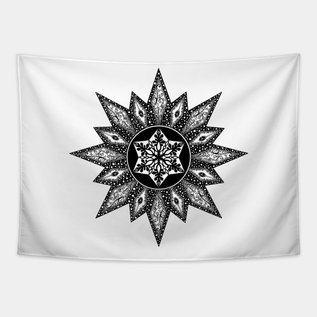 First Snow - Christmas design, Snowflakes - Sunweaver Tapestry by Sunweaver