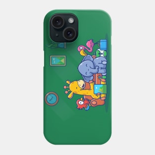 Happy Animals Playing Cartoon Phone Case