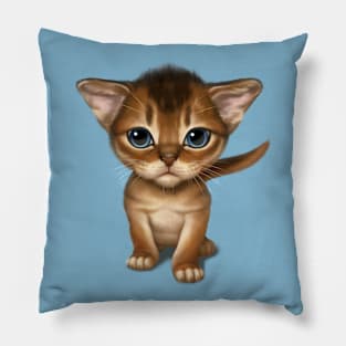 Cat-a-clysm Abyssinian kitten Pillow