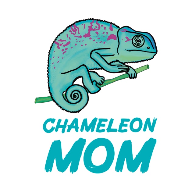 Chameleon Mom, Blue, for Chameleon Lovers by Mochi Merch