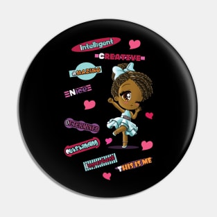 African American Girl Pin