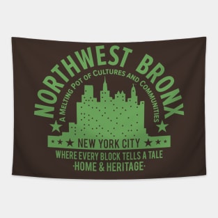 Northwest Bronx Skyline - A Tapestry of Home and Heritage Tapestry