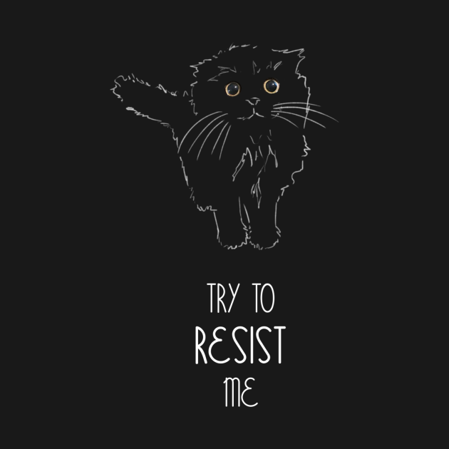 Discover Gimo the cat - Try to resist me - Catshirt - Cats lover - Animals lover - Vegan - Kawaii gift idea - Cats Lover - T-Shirt