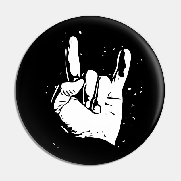 Heavy Metal Rock Pin by aceofspace