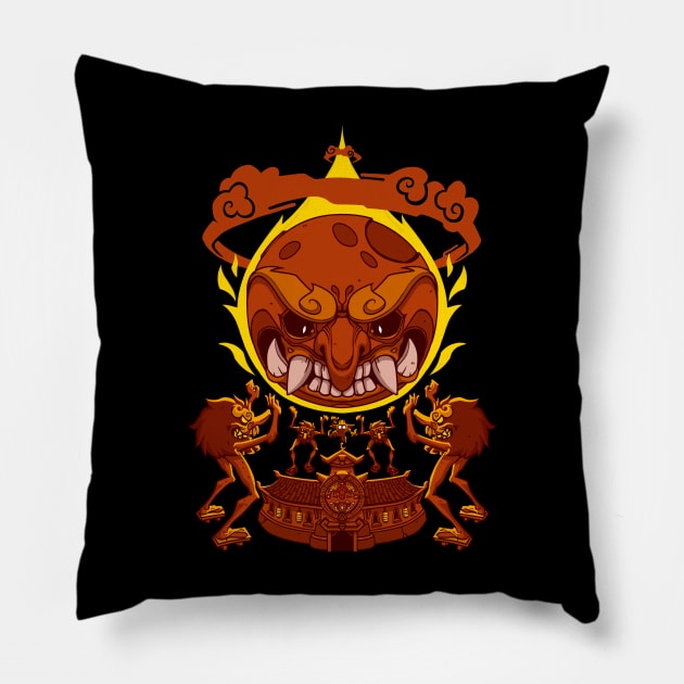 Oni Moon Pillow by TheTeenosaur