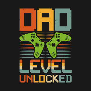 Dad Level Unlocked Gamer Dad T-Shirt