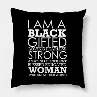 I Am Black Strong Black History Month Pillow